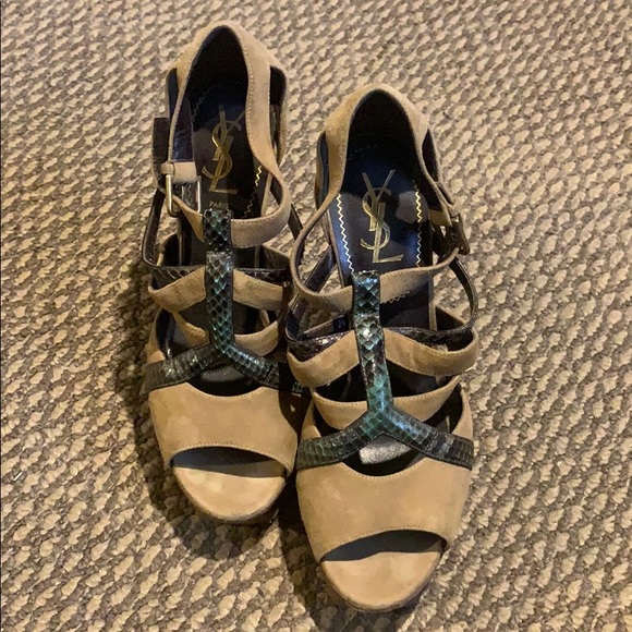 YSL Tan/Python heels | Sizes: 38 - Picture 4 of 5